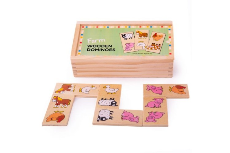 Bigjigs - Wooden Farm Dominoes 