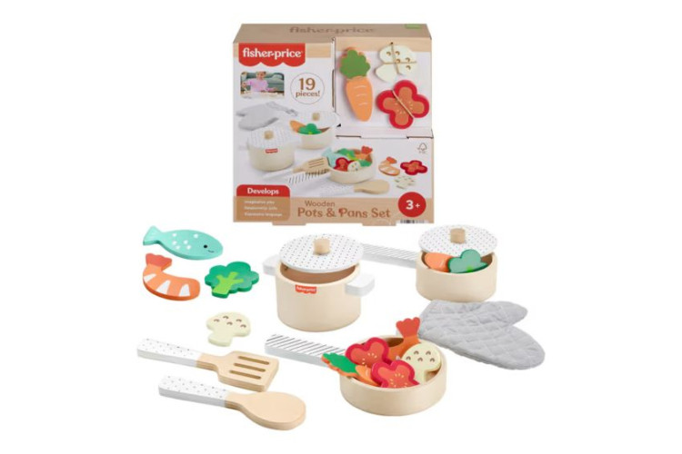Fisher Price Wooden Pots & Pans Set
