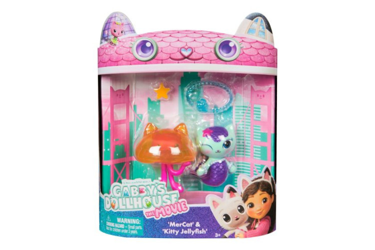 Gabby's Dollhouse: The Movie with the MerCat and Kitty Jellyfish movie figures set