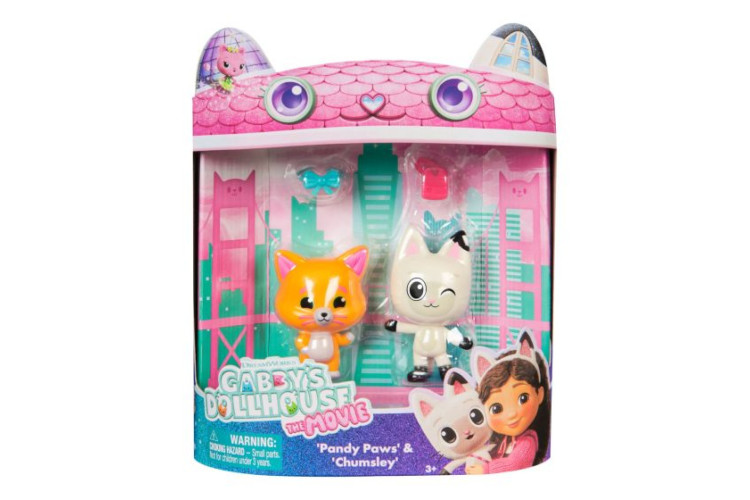 Gabby's Dollhouse: The Movie with the Pandy Paws & Chumsley movie figures set