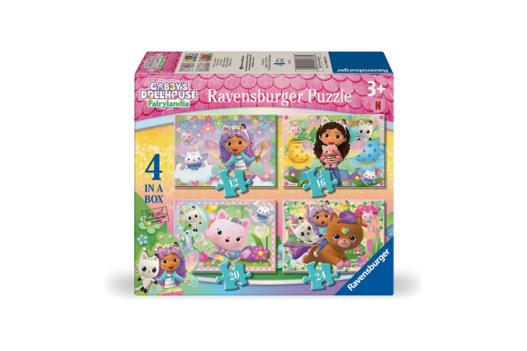 Gabby's Dollhouse 4 in a Box Jigsaw Puzzles - Fairylandia