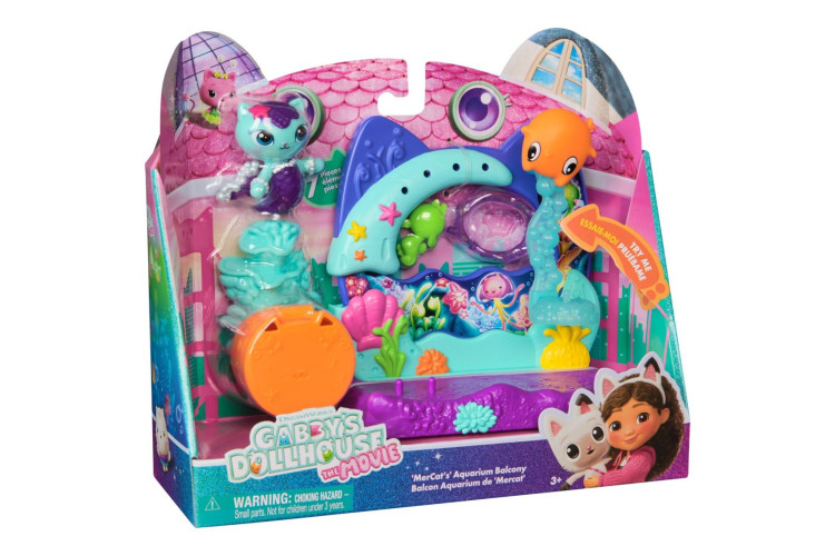 Aquarium Balcon Mercat - Gabby's Dollhouse Le Film - Figurine Et Accessoires (Neuf)