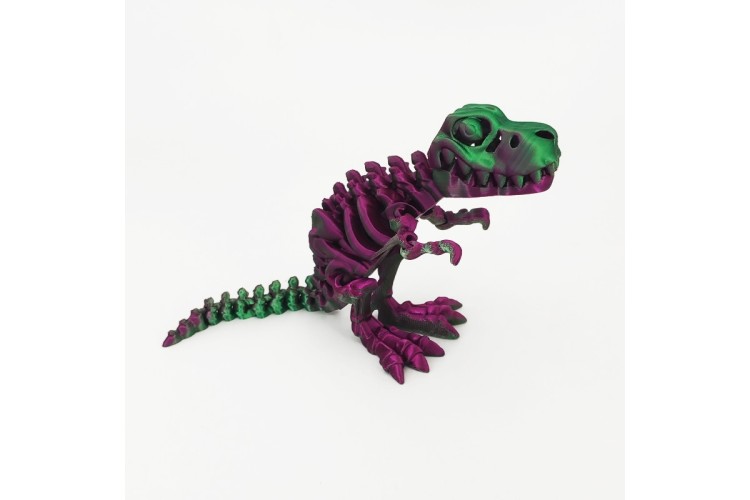 Green Purple 3D Printed T-Rex