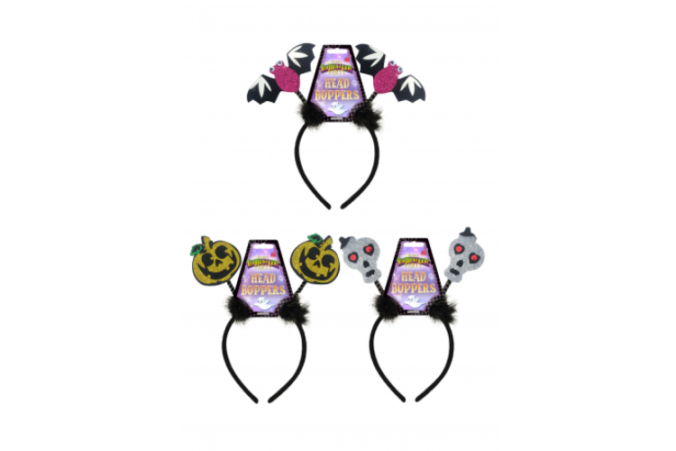 HALLOWEEN GLITTER HEAD BOPPERS