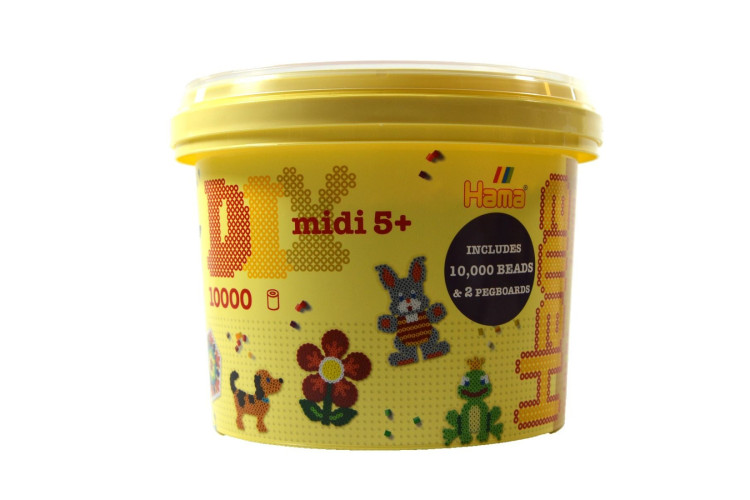 Hama 10000 Beads Bucket with 2 col Pegboards
