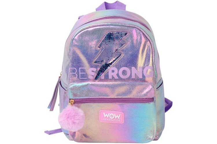 HOLOGRAPHIC BACKPACK 32 CM WOW