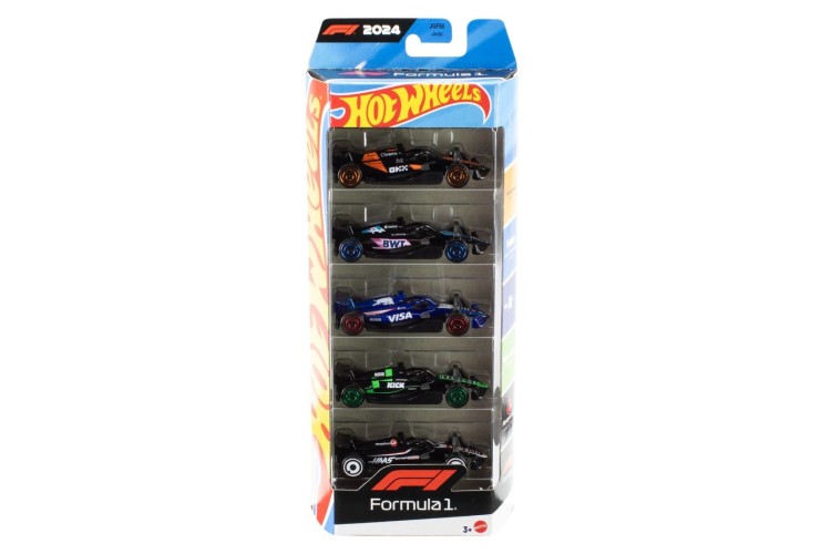 Hot Wheels Formula 1 5-Car Collector Gift Pack (Styles May Vary)