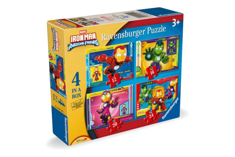 Iron Man & His Awesome Friends 4 in a Box Jigsaw Puzzles