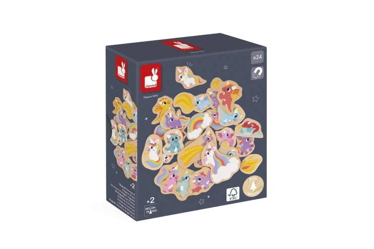 Janod - 24 UNICORN & DRAGON MAGNETS