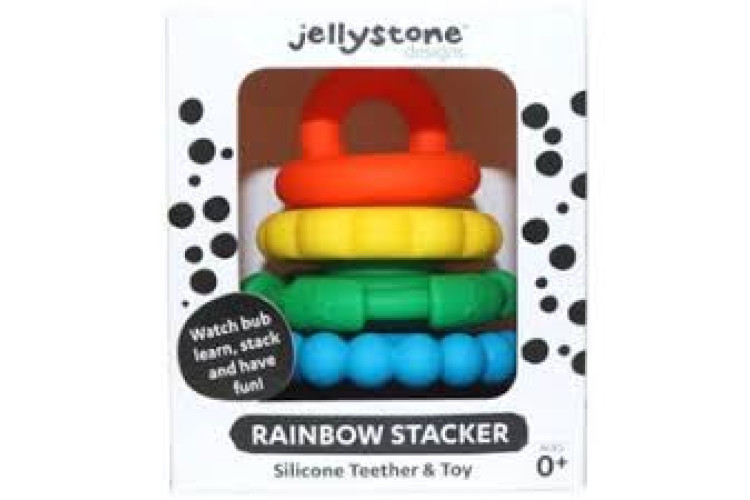 Jellystone Designs Rainbow Stacker & Teether - Rainbow