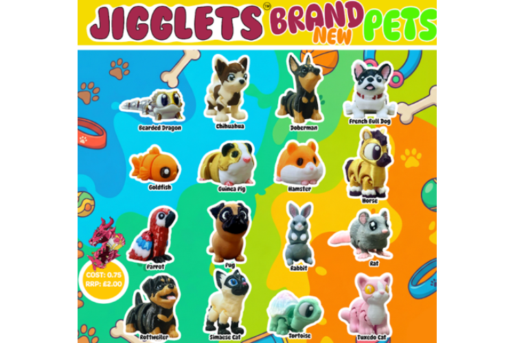 Jigglets - 3D printed pals varied designs