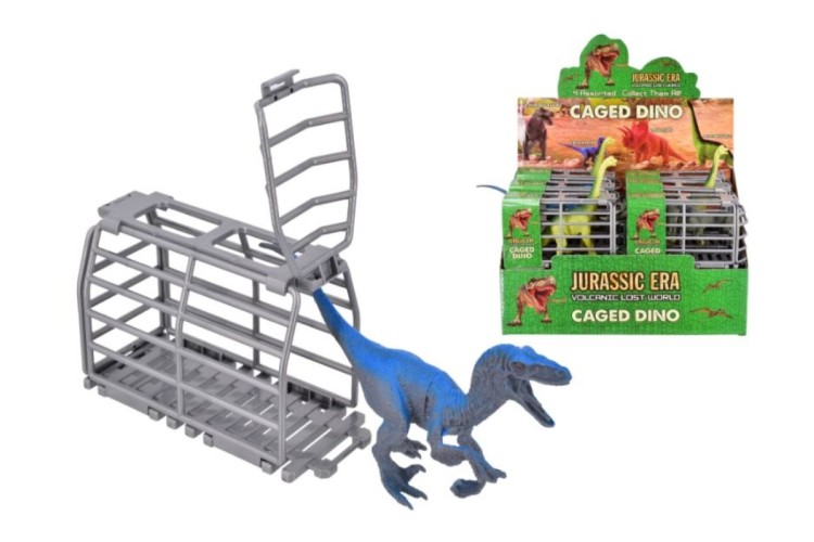 Jurassic Era Caged Dinosaur (4 Assorted)