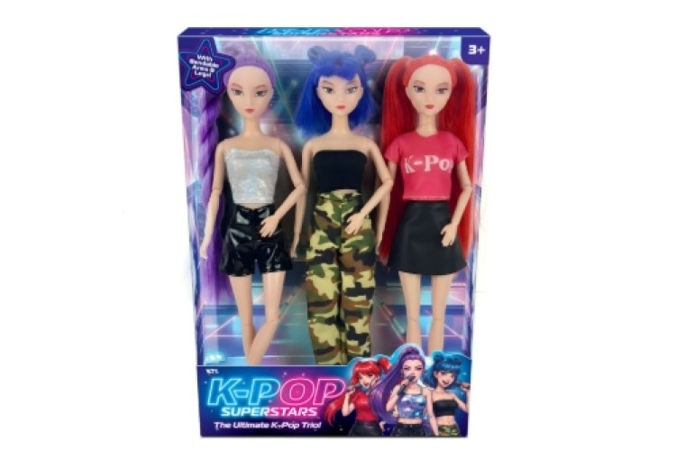 K-Pop Superstar Doll Set of 3 - 11.5
