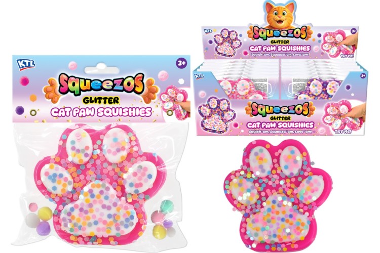 Large Cats Paw With Glitter & Bobbles