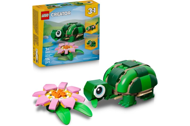 Lego 3in1 Turtle with a Water Lily Flower 31377