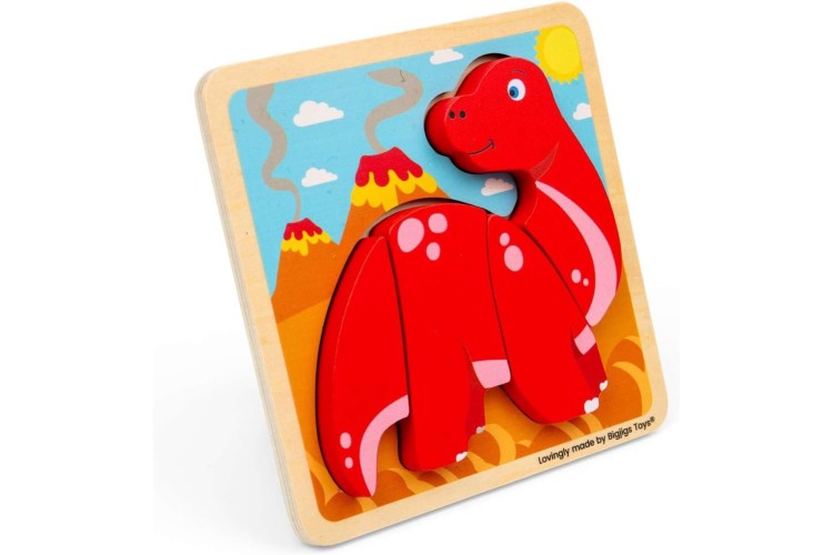 Lift Out Diplodocus- Dinosaur Chunky Wooden Puzzles