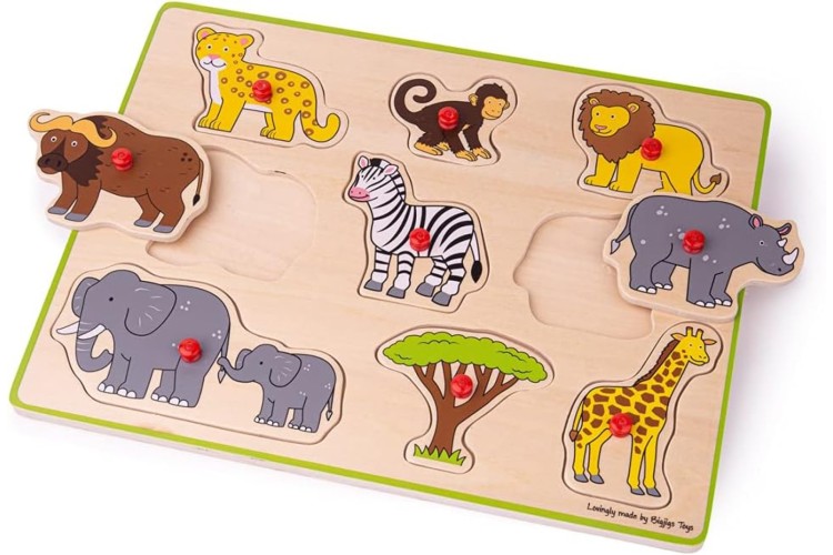 Bigjigs Lift Out Puzzle (Safari) 