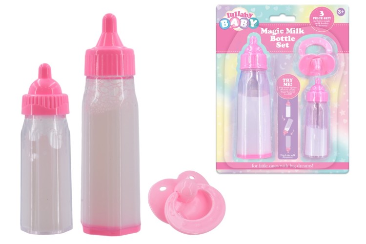 Lullaby Baby 3pc Magic Milk Bottle Feeding Set