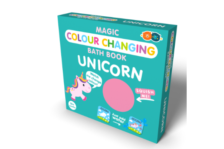 Magic Colour Changing Bath Book - Unicorn Buddy & Barney