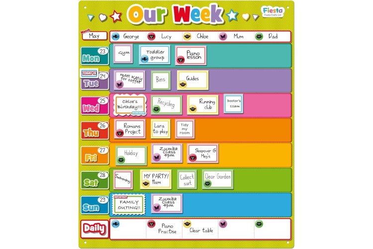 Fiesta Magnetic Board Our Week Events & Activities