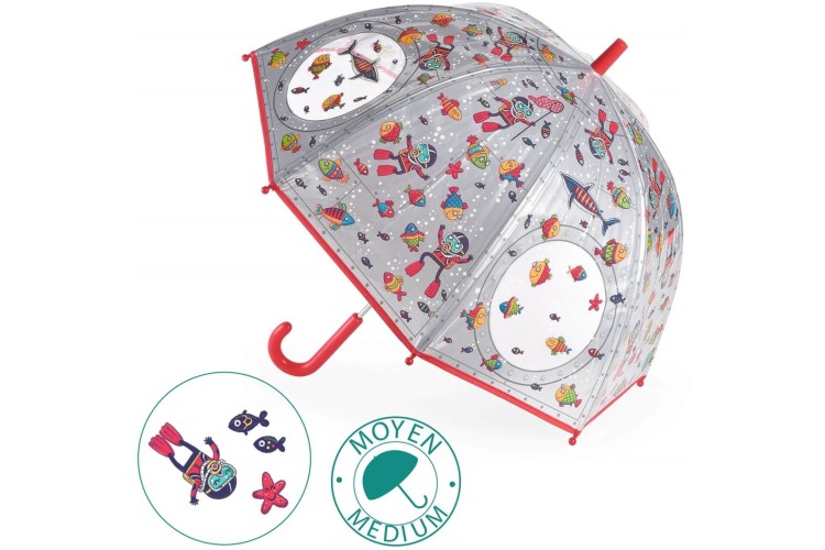 SUBMARINE DESIGN TRANSPARENT UMBRELLA BY DJECO