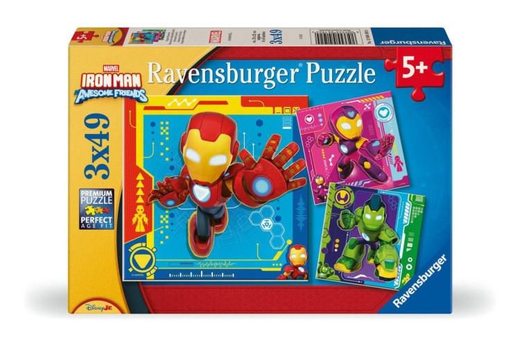 Marvel Iron Man & His Awesome Friends 3x49 Piece Jigsaw Puzzles