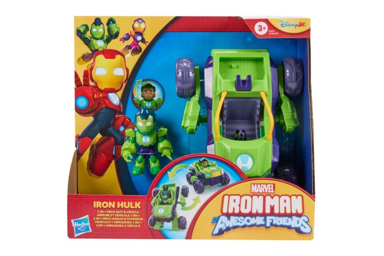 Marvel Iron Man and his Awesome Friends Iron Hulk 2-In-1 Mech Suit & Vehicle