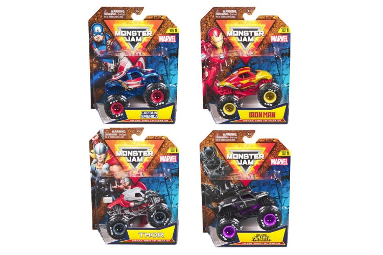 Marvel Monster Trucks 1:64 Scale Die Cast Assortment