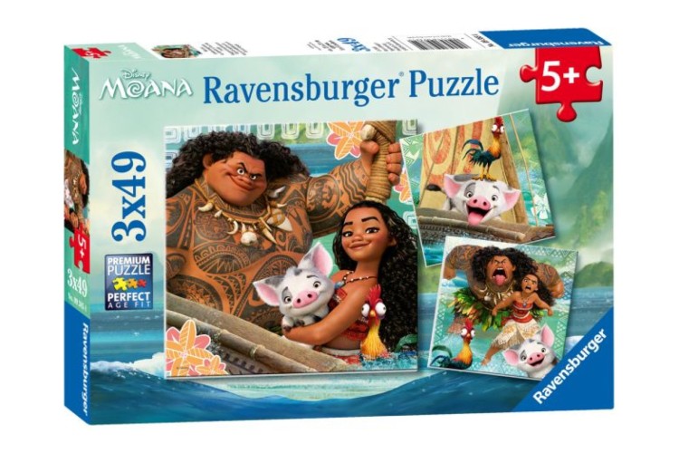 Moana 2, 3x49pc  Jigsaw Puzzle