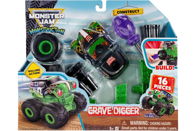 Monster Jam - 5in Monstruction Truck - Grave Digger