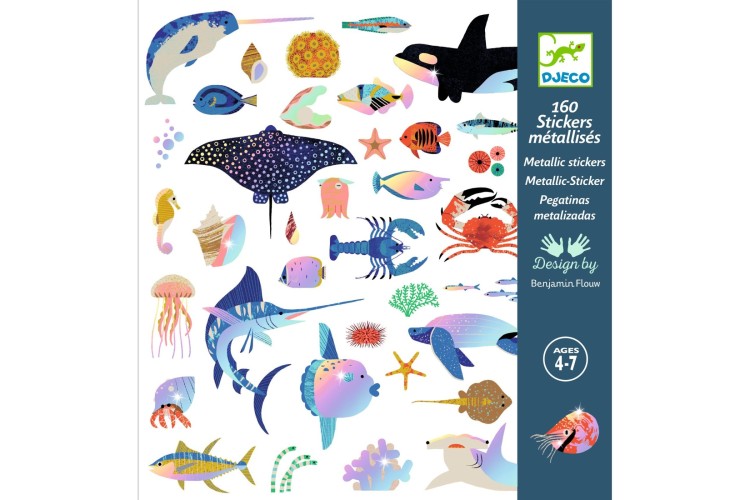 OCEAN METALLIC STICKERS BY DJECO
