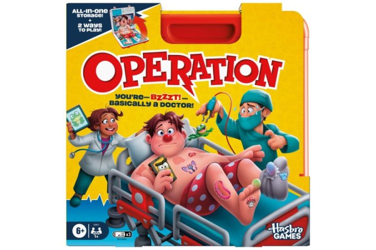 Operation Electronic Board Game with All-in-One Carrying Case