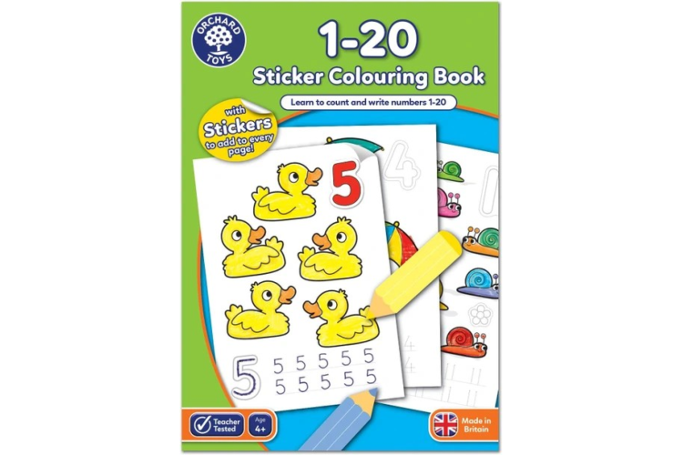 Orchard Toys 1-20 Sticker Colouring Book