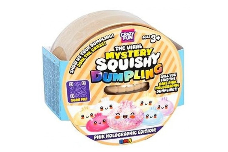 RMS Original Viral Mystery Squishy Dumpling Pink Holographic Edition