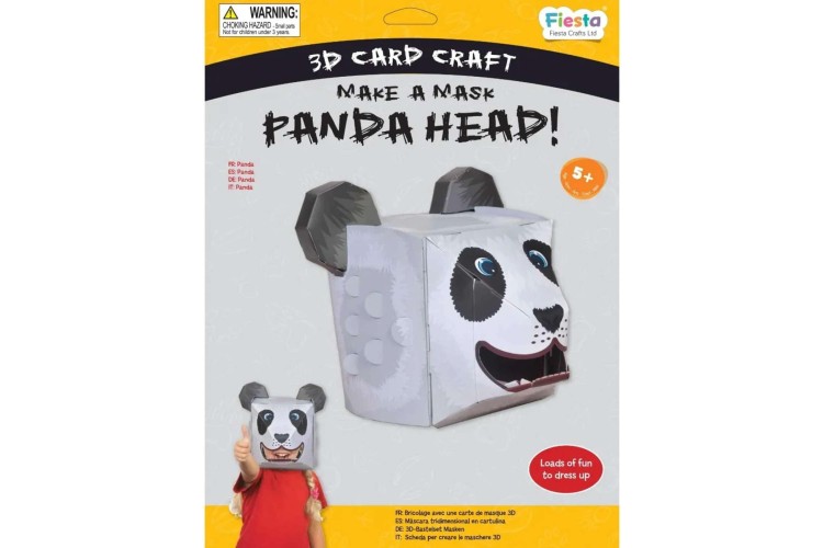 Fiesta Panda 3D Mask Card Craft