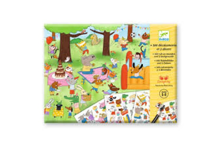 Party Time! Rub On Transfers by Djeco 