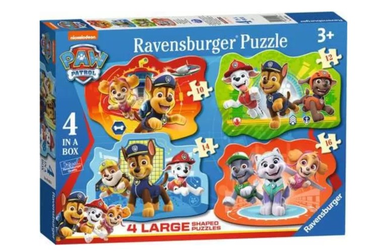 Paw Patrol 4 in a Box (10,12,14,16 Piece) Jigsaw Puzzles