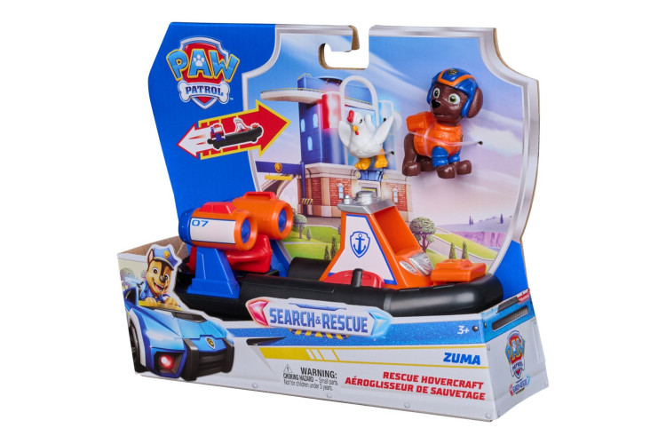Paw Patrol Search & Rescue Zuma Rescue Hovercraft Water Vehicle with 2 Figures