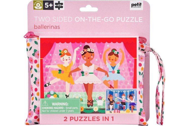 Petit Collage TWO SIDED ON THE GO BALLERINAS PUZZLE GAME