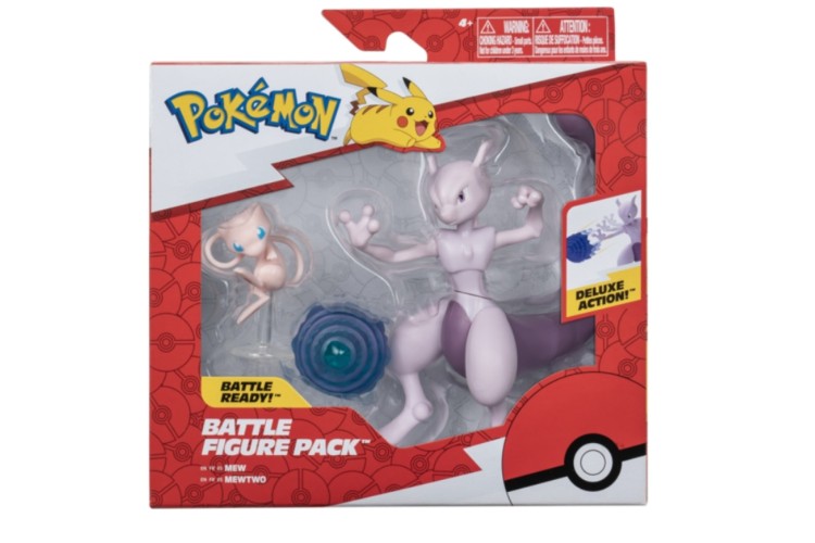Pokemon Figure 2 Pack - 4.5in Mewto & 2in Mew