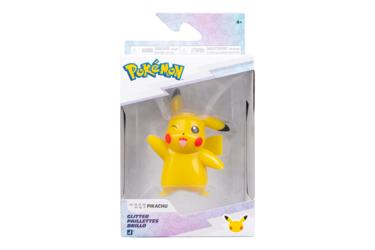 Pokemon Glitter 3in Battle Figure - Pikachu 30th