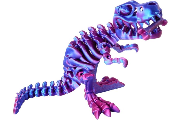 Purple Blue 3D Printed LARGE T-Rex