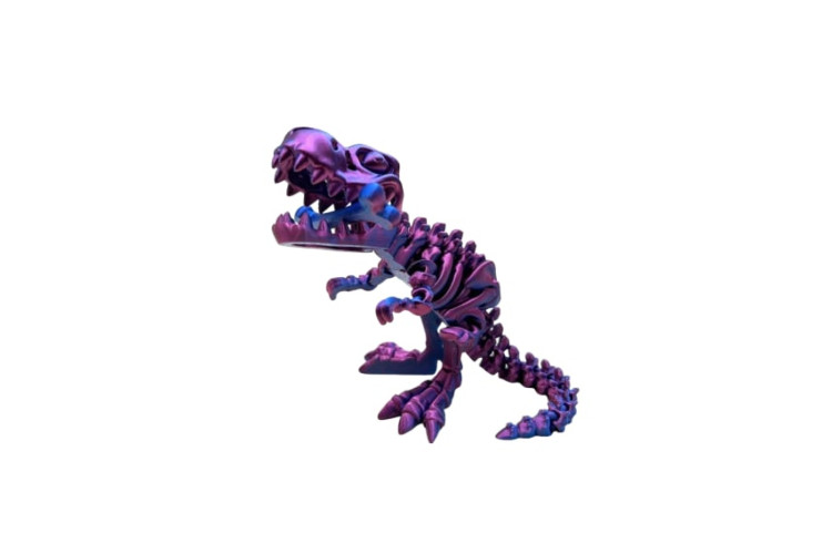 Purple Blue 3D Printed SMALL T-Rex