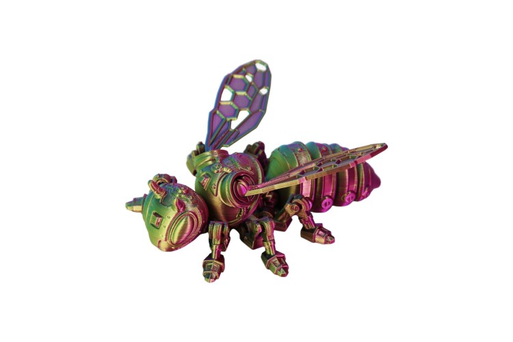 Purple Blue Green 3D Printed Cyber Bee