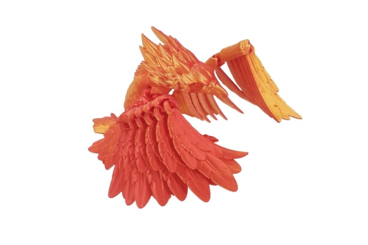 Red Gold 3D Printed Large Eagle