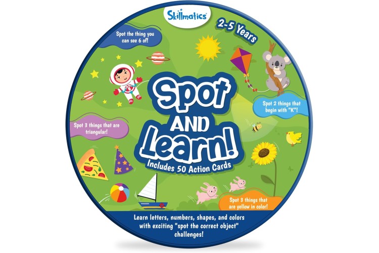 Skillmatics Flash Cards for Toddlers - Spot & Learn Letters, Numbers, Shapes & Colors