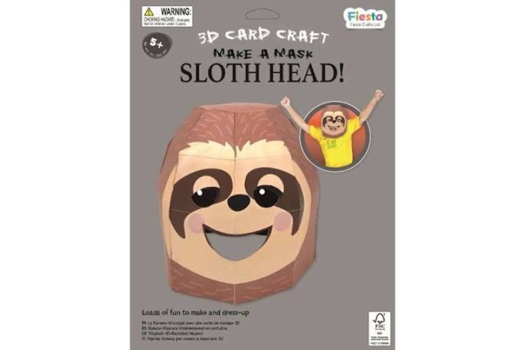 Sloth 3D Mask Card Craft Kit 