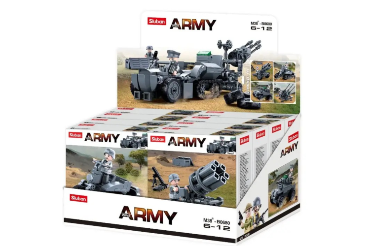 Sluban - WW2 Army Vehicles - assorted B0680