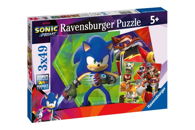 Sonic Prime 3X 49 Piece Jigsaw Puzzle