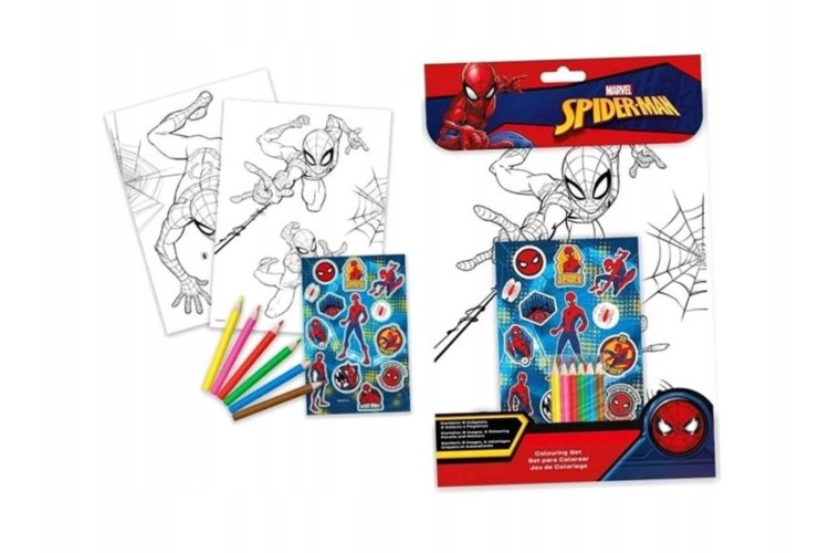Spiderman Colouring Set